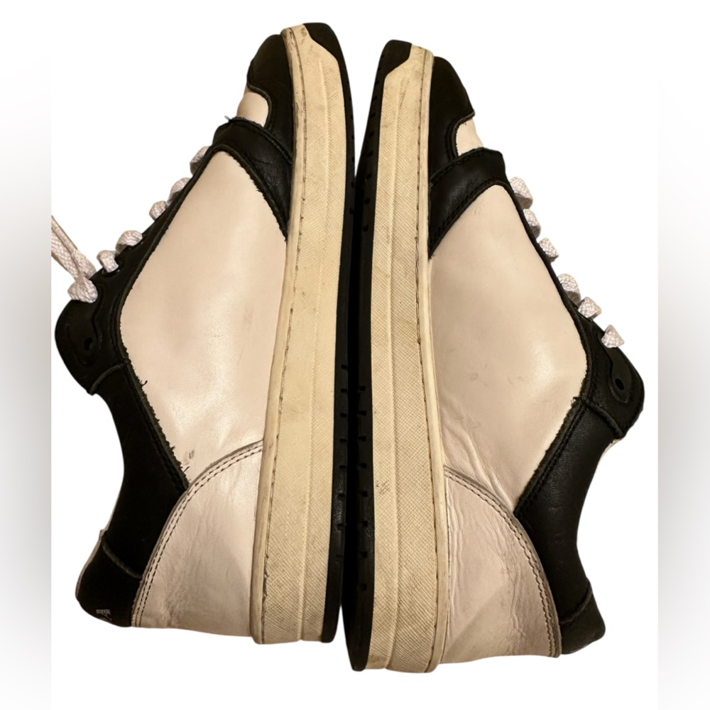 Vintage Prada Men's Black and Cream Sneakers size 40 - Picture 4 of 13